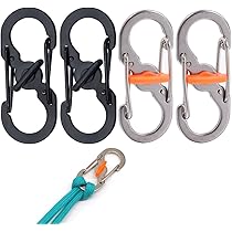 8 Pezzi Moschettoni A S In Acciaio Inox - Doppia Molla, Per Campeggio, Viaggi, Casa - Foto 7