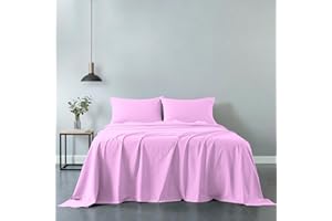 COTOPURO Lenzuola Una Piazza e Mezza Cotone - Completo Lenzuola 3 Pezzi in Premium Cotone 120GSM - Certificata OEKO-TEX® - Lenzuola Una Piazza e Mezza (per Materasso 120/135cm) Lussuoso Comodo - Rosa