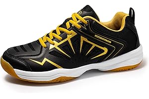 Eribby Men's Breathable Badminton Shoes for Youth, Big Kids and Men