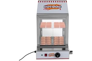 FERMOIRPER Hot Dog Maker, 1200 W Electric Hot Dog Steamer Edelstahl 5L Commerzieller Wärmeeschrank Hotdogs,Brötchenwärmer Imbiss Stand Gerät,86-230°F für Kantinen,Convenience Stores,Fast Food Restaurants