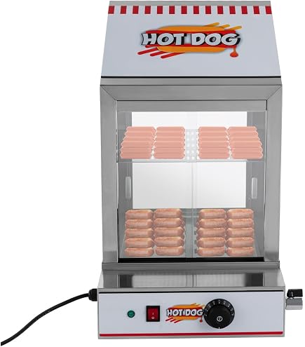 Hotdog-Warmhaltegerät Aus Edelstahl Für Bis Zu 200 Würstchen & 50 Brötchen, 2000W