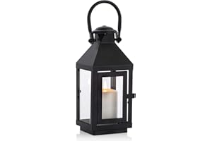 Nuptio Linternas Jardín para Velas, Candelabro Pilar Vintage 20cm Altura, Candelabros Metal para Halloween, Linternas Velas Decorativas Colgantes para Bodas Fiestas Navidad Interiores Exteriore