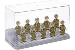 OLYCRAFT Akrylowa gablota ekspozycyjna na mini-figurki, klocki, zdejmowane pudełko ekspozycyjne do przechowywania, na prezenty, pyłoszczelne pudełka do przechowywania