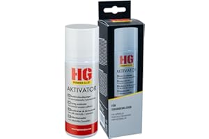 HG POWER GLUE Aktivator Spray - Aushärtebeschleuniger für Sekundenkleber - Industriekleber auf Cyanacrylat Basis - sorgt für sekundenschnelles Aushärten - 200 ml