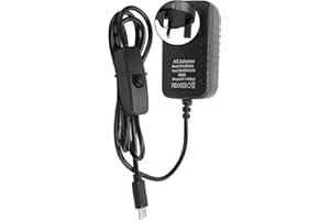 Deansh Raspberry Pi 4B Power Supply, Type-C Power Supply for Raspberry Pi 4B 5V 3A USB-C Raspberry Pi 4B Charger Power Supply Adapter with Switch(UK)