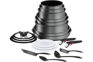 Tefal Ingenio Batterie de cuisine 20 p, Poêles, Casseroles, Induction, Revêtement antiadhésif résistant, Empilable, Compatible lave-vaisselle, Fabriqué en France, Daily Chef On L7619402