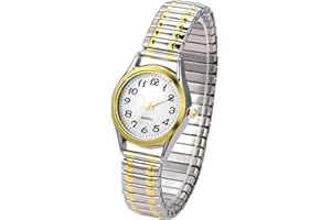 JewelryWe Orologio Elastico Da Donna Uomo: Cinturino in Metallo Lega Colorati Retro Vintage Orologio al Quarzo Piccolo Idee Regalo Festa della Mamma Papa'