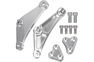 HARDREV Motoraufhänger-Set für Kawasaki Z900RS Café 2018–2022, Karosserierahmen, Motorhalterung, Schutzhalterung, Zubehör (Silber)