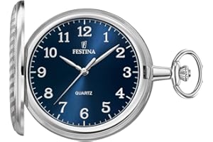 Festina Reloj de Bolsillo Hombre con Cadena - Acero Inoxidable 316l - Movimiento de Cuarzo - Clásico, Vintage y Elegante F2021/2