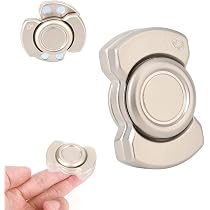 Hand Spinner Adulte 3-en-1 – Alliage Magnétique Rotatif, Anti-Stress Silencieux Pour Bureau Et Voyage (Argent)