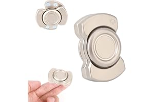 Penitue Fidget Spinner per Adulti, Resistente Spinner Magnetico con Clic Rotante Giocattolo Punta Delle Dita Divertente Strumento Mettere a Fuoco Adatto per Adulti Adolescenti Ragazzi (Argento)