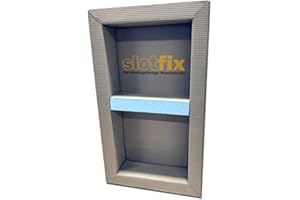 ‎SLOTFIX slotfix® Ready-to-Assemble Wall Recess 60 x 30 x 10 cm as Shower Shelf in Drywall More Storage Space in Bathroom & Co. Exclusive Storage Centre Bar