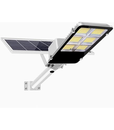 Lampione stradale pannello solare 1000W sensore crepuscolare telecomando timer