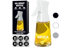 OPULA 𝙊𝙋𝙐𝙇𝘼 Spruzzino Nebulizzatore Olio, Accessori Cucina Friggitrice ad Aria, Nebulizzatore Liquido, Spruzzatore Olio Spray, Vaporizzatore Professionali per Chef (180ml, Colori Avanzato: Bianco)