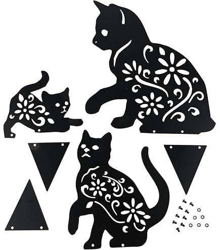 Decorazione Da Parete In Metallo Con Motivo A Gatto, Scultura Da Parete In Ferro Nero Raffigurante Un Gatto Ideale Per Gli Amanti Dei Gatti Camere Da Letto Soggiorni Cucine E Case In Stile Minimal 90328952 - 4
