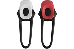 UPFIT RAYMOND - Set d'éclairage avant et arrière - Ensemble éclairage vélo / VTT - Éclairage avant et arrière pour vélo / vtt - Type LED - Système élastique pour fixation - Puissant et compact - 2 pièces