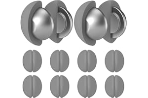 VANZAVANZU Duschvorhang Gewichte, Niemals Rost Duschvorhang Magnete, Silikonbeschichtete Magnete Tischdecken Magnete, für Fenstervorhang, Duschvorhang, Tischdecke hör Aufhören zu Blasen (Grau, 10 Paar)