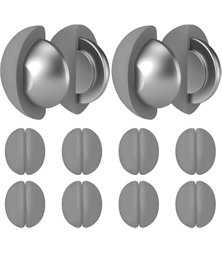 FY&XZH Douchegordijngewichten met hoge weerstand, magnetische gewichten met roestvrije siliconen coating, voorkomen dat het binnengordijn in de wind beweegt (zwart, 5 paar