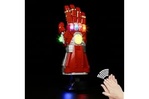 PIPART LED Light Kit for Lego 76223 Nano Gauntlet Iron Man Gauntlet; Light Kit ONLY, Lego Model NOT Included (Sound Control)