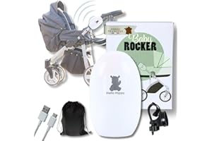 Hello Hippo Baby Rocker - Mecedor de Carrito de Bebé - Cuna Mecedora Automática Silenciosa y Compacta | Mecedora Bebé Eléctrica Portátil con Fijación Universal | USB-C - 3 velocidades ajustables