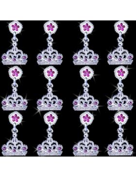 German Trendseller® - 6 x Schmuck Kronen - Ohrringe - Kinder (3 Paar) ┃ Mädchen Schmuck ┃ Mitgebsel ┃ Kindergeburtstag...