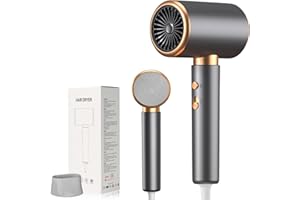 Journeyside 2000W Haartrockner Ionen, Professioneller Haartrockner mit 1 Fön Concentrators, 2 Geschwindigkeit&3Temperaturstufen, Abkühlstufe, Überhitzungsschutz, für Home-Styling