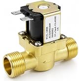 QWORK&reg; G1/2"AC 220V Solenoid Valve Brass, Electric Solenoid Valve, Normally Closed Solenoid Valve for Water Control