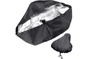 MEMOFYND 1 housse de selle noire, housse de siège de vélo étanche, housse de selle de vélo, housse de selle de vélo, protection solaire, coussin de siège de vélo, accessoire de vélo, 24 x 27 cm