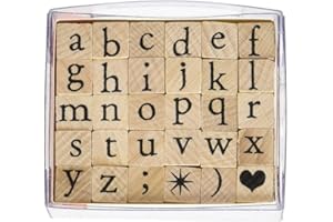 Artemio Set francobolli Alfabeto minuscolo - 1 cm, Beige