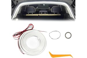 SUEVUT 4M Kofferraum Lichtstreifen, Led Auto-Innenraumbeleuchtung, Ambientebeleuchtung Auto, Tail Box Light Strip, Zubehör für Kofferraum-Beleuchtung, Universal Fit, Automatischer Schalter(Weiß)