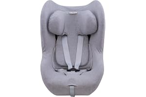 JYOKO KIDS Funda de Algodón para silla de coche Compatible con Cybex Sirona (M2 I-Size y GB Vaya I-Size, GREY STONE)