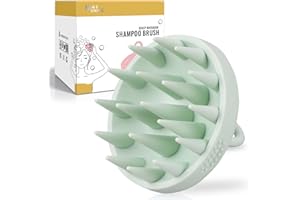 BEAUTLOHAS. Kopfmassage Bürste Haarwaschbürste 100% Silikon Haarmassagebürsten Shampoo Bürste Scalp Massager für Peeling und Kopfmassage, Nass & Trocken Haar Massagebürste, Kopfmassage Bürste Haarwachstum Grün