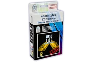 KNIXS 12 Premium Power Knicklichter - Gelb - Spezial Haken Neon Ultra Hell NEU