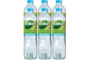 ZORBA ONLINE ZORBA ONLINE VC Touch of Fruit Kiwi and Lime SUGAR FREE Flavoured Still Natural Mineral Water with Sweetner and Natural Flavours 1.5L Bottle No Calories Certified B Corp (Pack of 6)