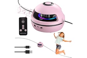 LMYDIDO Music Jump Rope Machine, Smart Automatic Electric Rope Skipping Machine with Bluetooth Speaker&LED Display Counter, 1-10 Speed Level Adjustment, for Gym Party Home