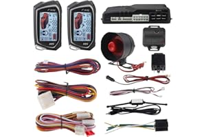 EASYGUARD 2 way Car Alarm system EC201-M9 with 1.73 inch big LCD pager display remote starter turbo timer mode shock warning DC12V