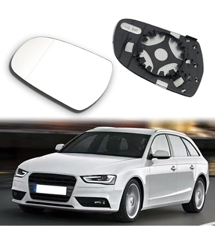 Rétroviseur Gauche Chauffant Pour Audi A3 A4 A5 - Asphérique - Compatible 2010-2016 - Avec Plaque Support