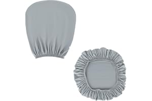 GHVACZS Jasnoszary pokrowiec na krzesło biurowe, nadaje się do prania, nadaje się do większości krzeseł biurowych, 38-48 cm (pokrowiec na oparcie i poszewka na poduszkę)