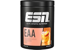 ‎ESN ESN EAA, Peach Iced Tea, 500 g, feines Amino-Pulver mit 8 essentiellen Aminosäuren, ideale Löslichkeit, vegan, geprüfte Qualität - made in Germany