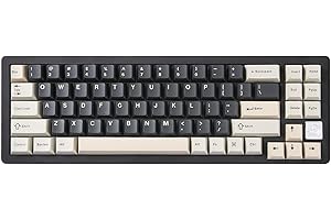 YUNZII AL71 68% Mechanical Keyboard, Full Aluminum CNC, Hot-Swap Gasket, 2.4GHz Wireless BT5.0/USB-C Wired Gaming Keyboard,NKRO Programmable RGB Backlight,for Win/Mac(Black,Crystal White Switch)