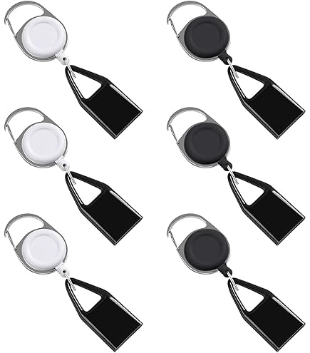 Premium Retractable Lighter Leash - Keychain Holder With Clip For Lighters And Small Items, Black