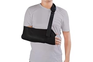 FYBIDA Imbracatura per il Braccio Air, Tracolla Regolabile per L'imbracatura del Braccio Universale per Adulti, Supporto per Polsino dei Rotatori della Spalla Regolabile Unisex Nero per Polso Fratturato del