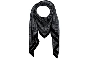 Lorenzo Cana Quadratisches XL Maennertuch aus Baumwolle kombiniert mit Seide 110 cm x 110 cm Naturfaser Herren Schaltuch Halstuch Hahnentritt Herrentuch Paisley 8911611