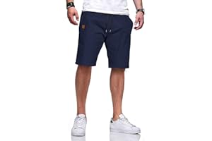 JustSun Mens Shorts Casual Shorts with Elasticated Waist