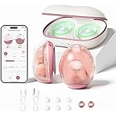 Momcozy Air 1 Ultra-Slim Breast Pump, Hands-Free Wearable Pump with Wireless Charging Case & App Control with Auto Mode & Ful
