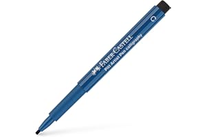 Faber-Castell Art & Graphic Pitt Artist Pen Calligraphy India Ink Pen, Indanthrene Blue, Single Pitt Pen, For Art, Craft, Drawing, Sketching, Home, School, University, Colouring