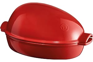 Emile Henry Eh349544 Brique à Rôtir XL Céramique Rouge Grand Cru 41,5 x 27,5 x 21 cm
