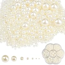 60 Pcs 25mm Half Pearls Bead Beige Flat Back Pearl Extral Large Cabochon Container Large Half Round Pearl Loose Beads Gems Shoes Wedding Dress Phone
