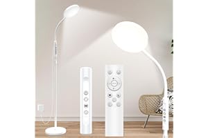 ZAPLIT 20,000 Lux Floor Lamp & Desk Lamp - Adjustable Height LED Light with 5 Colors & 10 Levels, Timer and Stable Base - Daylight lamp for Bedroom Living Room Home Office