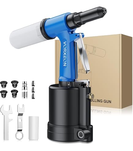 Druckluft-Nietpistole Für Blindnieten 3,2–6,4mm – Inkl. 4 Mundstücke, 1200 Kgf Zugkraft Nietgerät 1200 Kgf Druckluft-Nietpistole Für Blindnieten 3,2–6,4mm – Inkl. 4 Mundstücke, 1200 Kgf Zugkraft Nietgerät 1200 Kgf